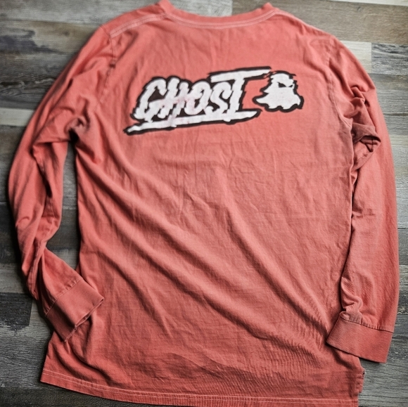 Ghost Lifestyle Long Sleeve Men's Large graphic tshirt Coral color - Picture 5 of 7